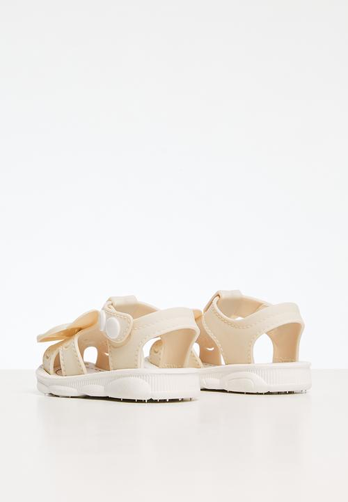 Pop Candy - Bow décor sandals - off white