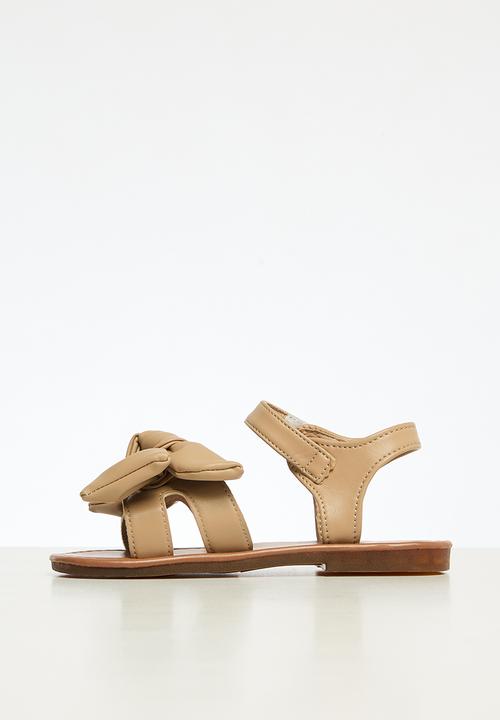 Pop Candy - Girls open toe bowknot sandals - champagne