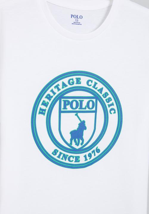 POLO - Boys corey crest printed tee - white