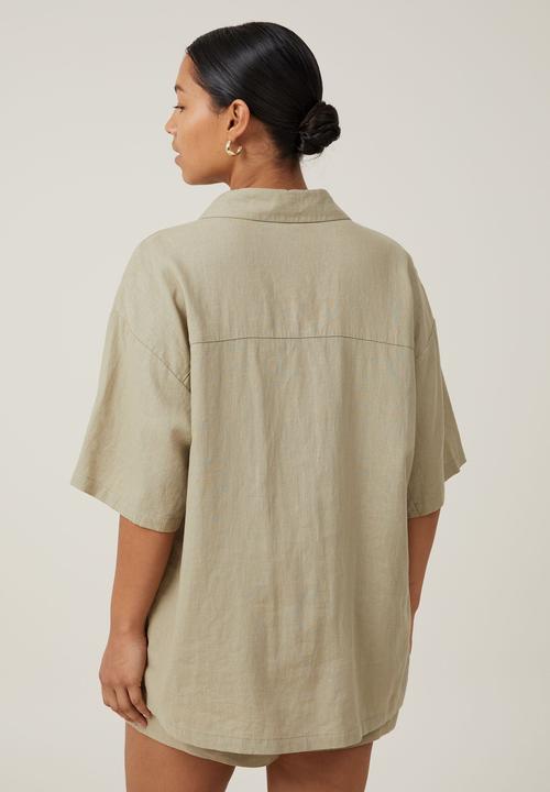 Cotton On - Haven short sleeve shirt - desert sage