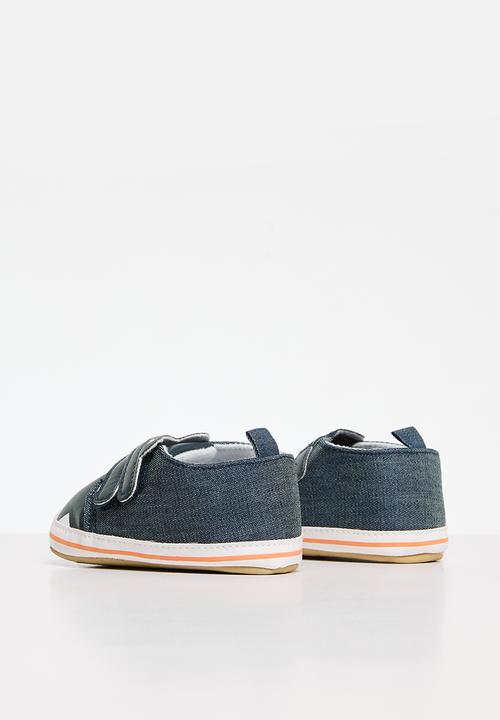 Pop Candy - Baby boys twin strap shoes - dark blue