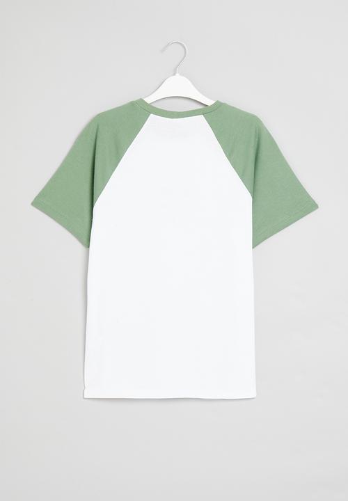 Rebel Republic - Printed tee - white & sage