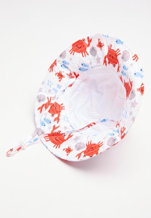 Pop Candy - Boys hat with neck strap - white