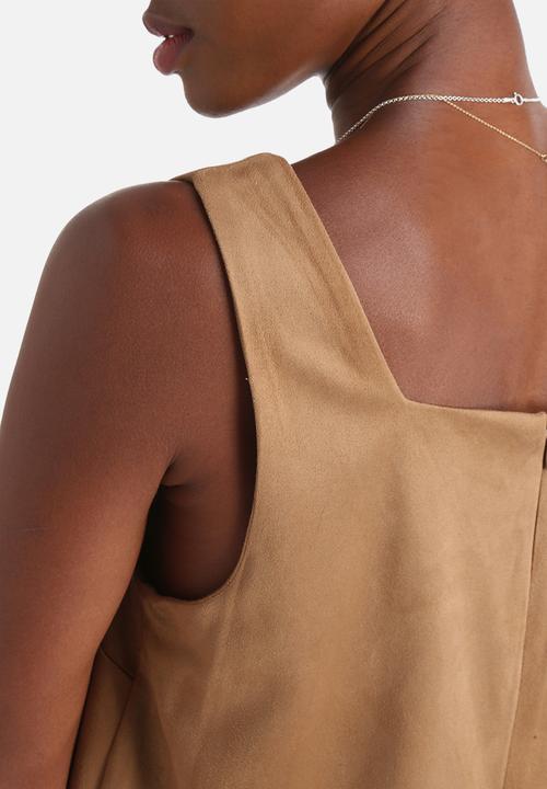 Influence. - Suedette Pinny Duo Pocket Shift Dress