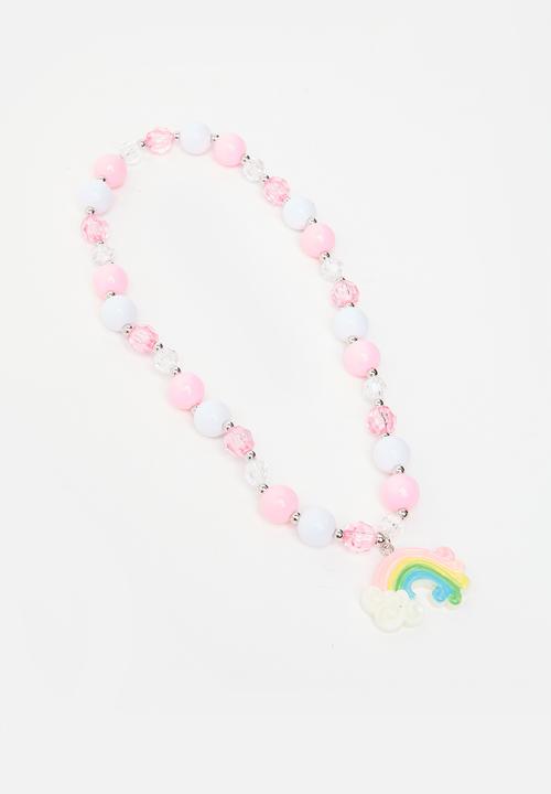 Pop Candy - Girls bracelet necklace set - pink