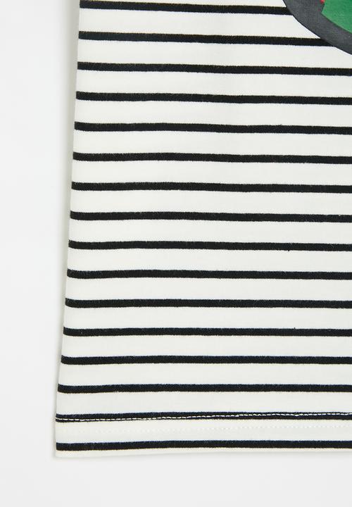 Pop Candy - Boys striped tee - black & white