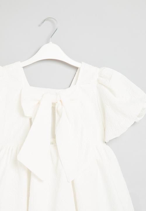 Pop Candy - Girls puff sleeve top - white