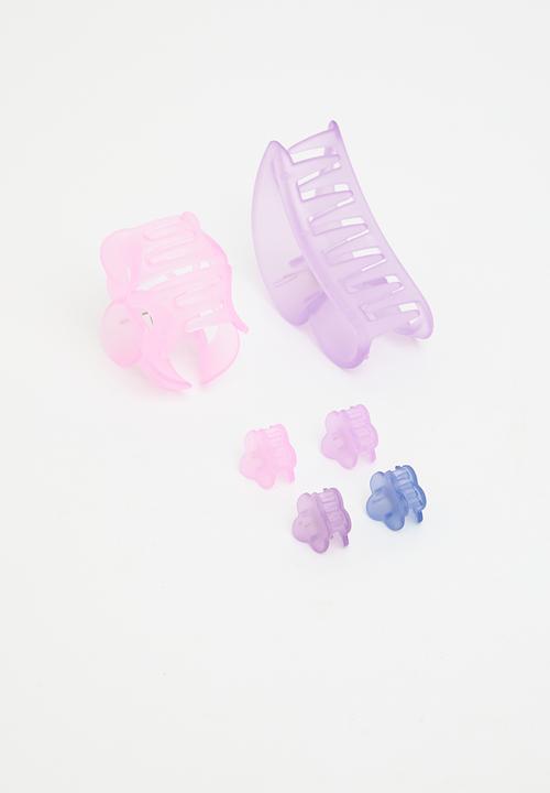 Cotton On - Large claw clip pack - flowers/heart