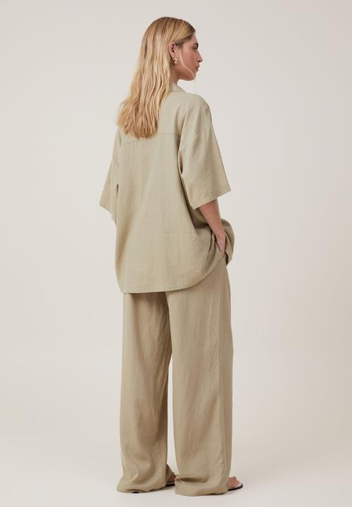 Cotton On - Haven wide leg pant - desert sage