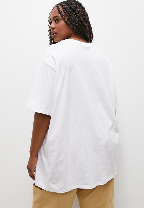 Superbalist - Oversized plain print tee - white