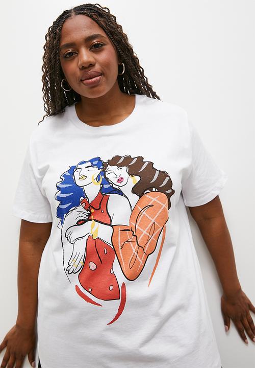 Superbalist - Graphic novelty tee plus - white