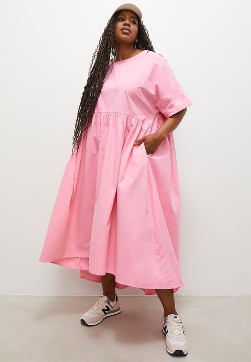 Superbalist - Combo babydoll dress - pink