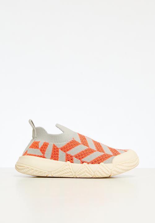 Pop Candy -  Slip on sneakers - orange and grey