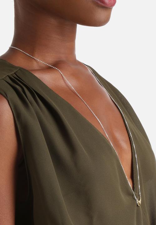 Influence. - Wrap Over Blouse With Buckle Belt