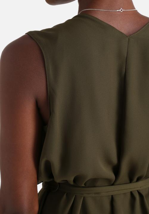 Influence. - Wrap Over Blouse With Buckle Belt