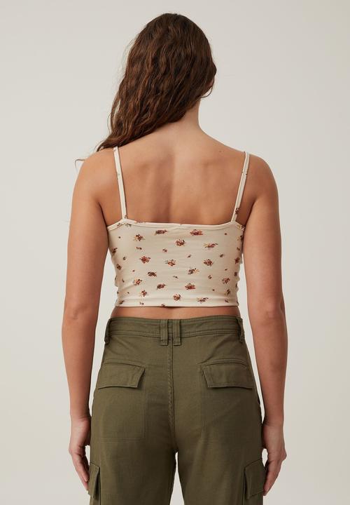 Cotton On - Sammie cross front cami - beth ditsy stone