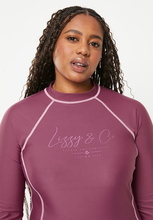 Lizzy - Plus vallery long sleeve rashie - hawthorn rose
