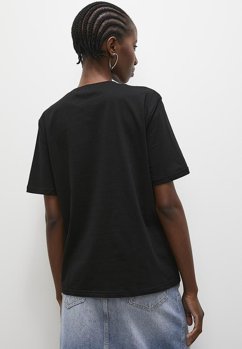 Superbalist - Bling detail tee - black
