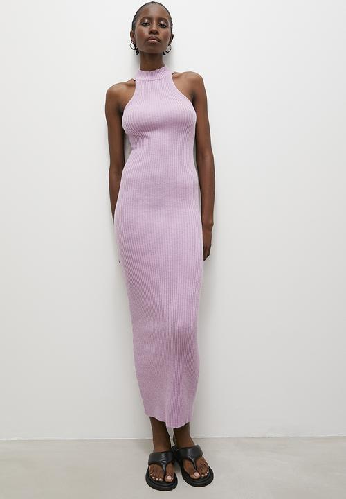Halterneck bodycon dress - lilac