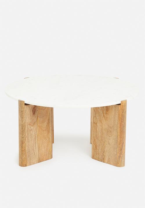 Sixth Floor - Eden mango wood and marble coffee table - natural