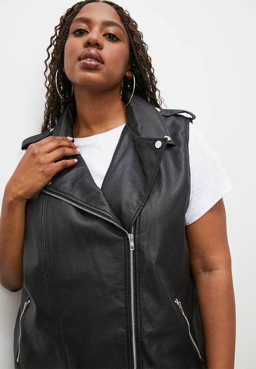 Blake - Sleeveless biker - black