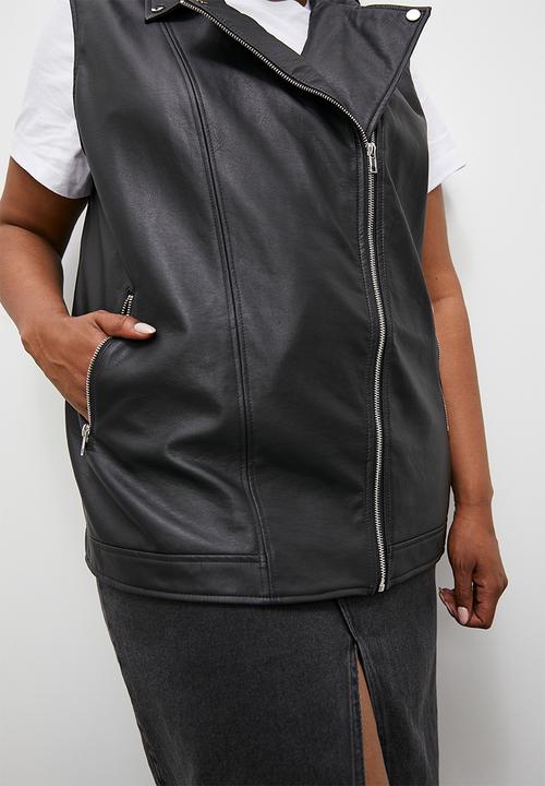 Blake - Sleeveless biker - black