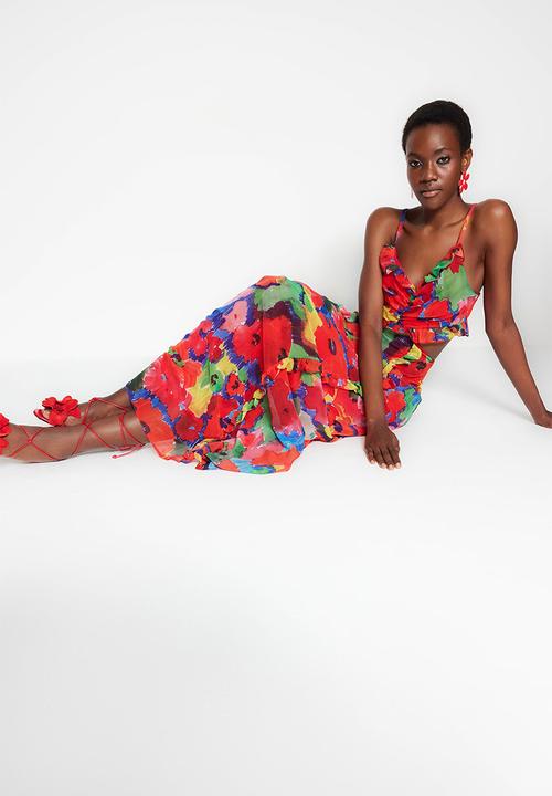 Trendyol - Floral cut out maxi dress - multi