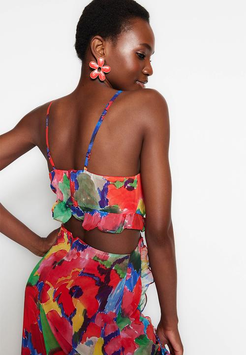 Trendyol - Floral cut out maxi dress - multi