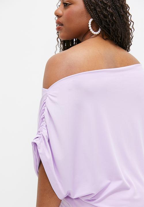 Superbalist - Asymmetrical knit tee - lilac