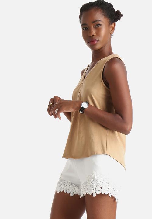 Influence. - Suede Braided Vest Top