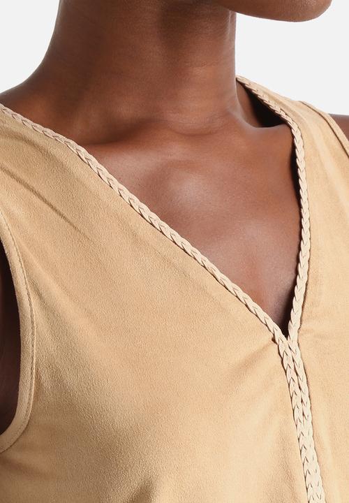 Influence. - Suede Braided Vest Top