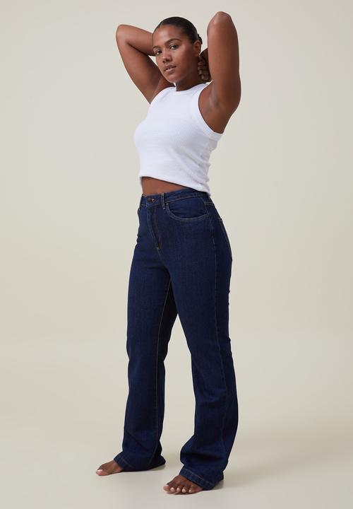 Cotton On - Curvy stretch bootleg flare - rinse blue