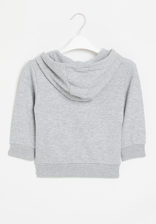 MINOTI - Boys basic athl dept fleece zip thru - grey