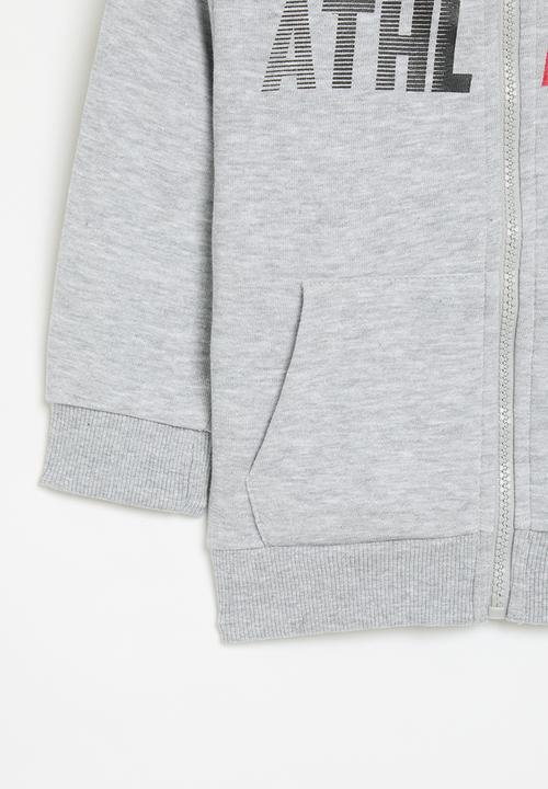 MINOTI - Boys basic athl dept fleece zip thru - grey