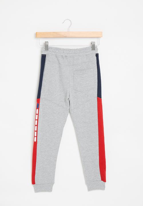 MINOTI - Respect fleece panel jogger - grey marl 