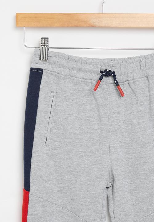 MINOTI - Respect fleece panel jogger - grey marl 
