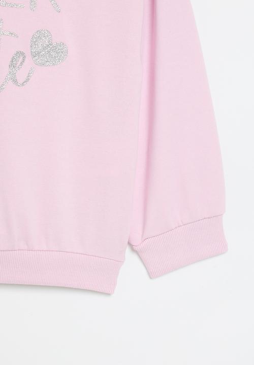 MINOTI - Girls basic super cute fleece crew - lilac 