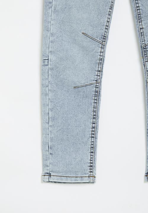 MINOTI - Boys basic knitted denim jean - light blue 