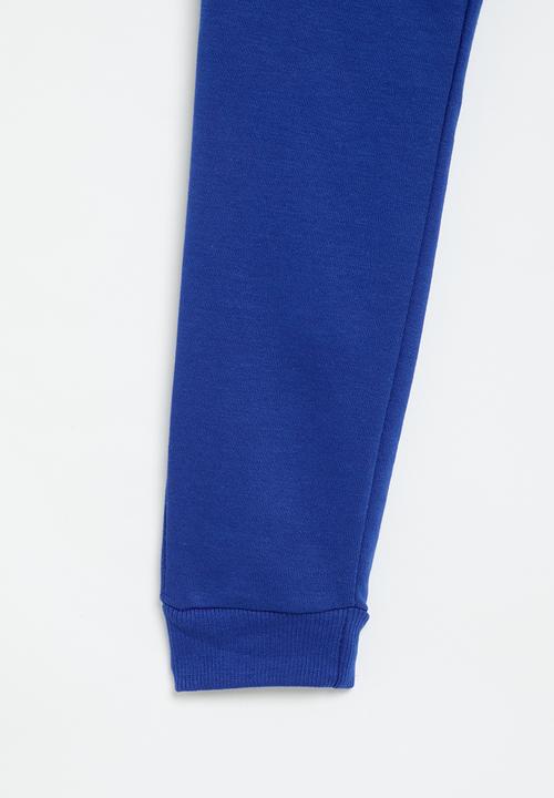 MINOTI - Boys basic emb fleece jogpant - royal 