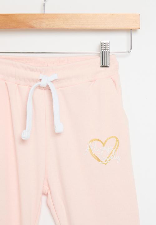 MINOTI - Girls basic fleece jogpant - pink