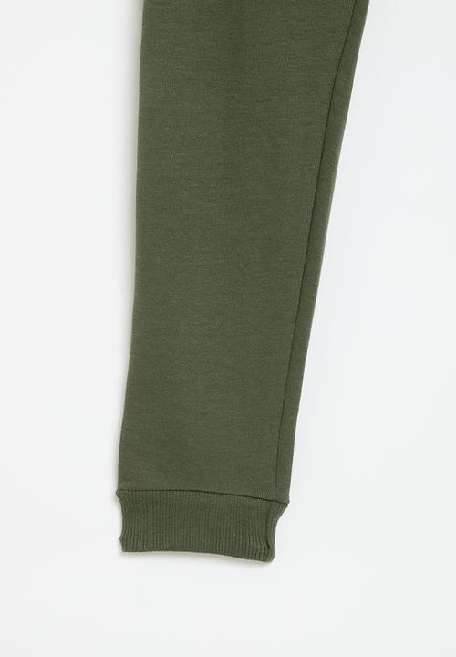 MINOTI - Boys basic emb fleece jogpant - khaki 