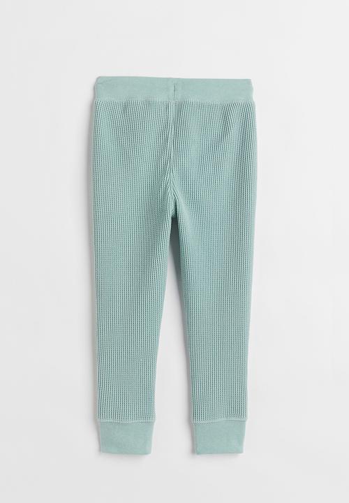 H&M - Cotton-blend joggers - light turquoise