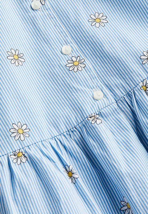 H&M - Cotton dress - light blue flowers