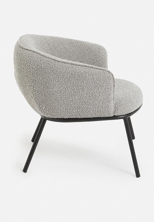 Sixth Floor - Duke lounge chair - grey sherpa
