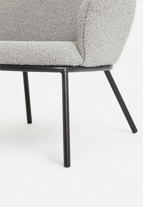 Sixth Floor - Duke lounge chair - grey sherpa