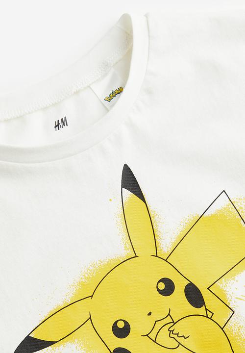 H&M - Printed t-shirt - white pokémon