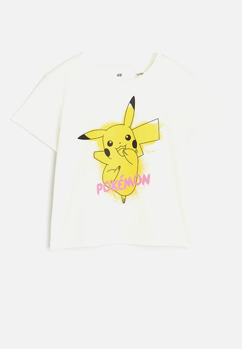 H&M - Printed t-shirt - white pokémon