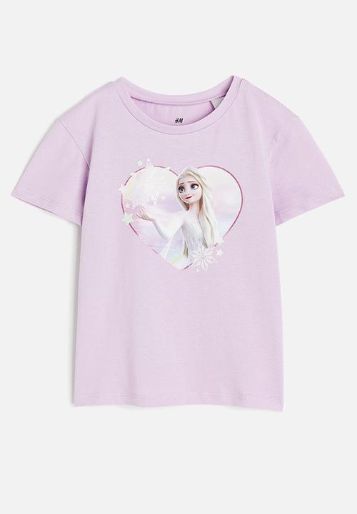 H&M - Printed t-shirt - lilac frozen 