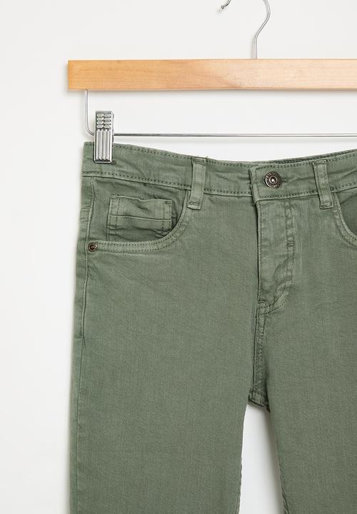 MINOTI - Boys basic twill pants - khaki