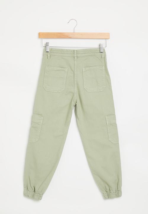 MINOTI - Girls basic twill combat pant - sage